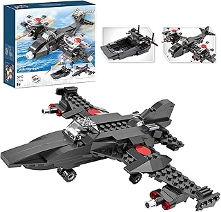 3in1 Fighter Jet Building Sets Military War Plane Building Kit Creator Army Airplane Gunship Building Toys Battle Warship Play Set Gift for Kids Aged 6-12, 231 Pieces