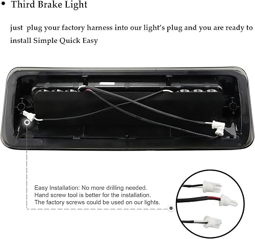 Miniatura 2 de Repuesto para Ford F-150 2004-2008 para Explorer Sport Trac 2007-2010 para Lincoln Mark LT 2006-2008 LED de montaje alto para freno de tercera cola