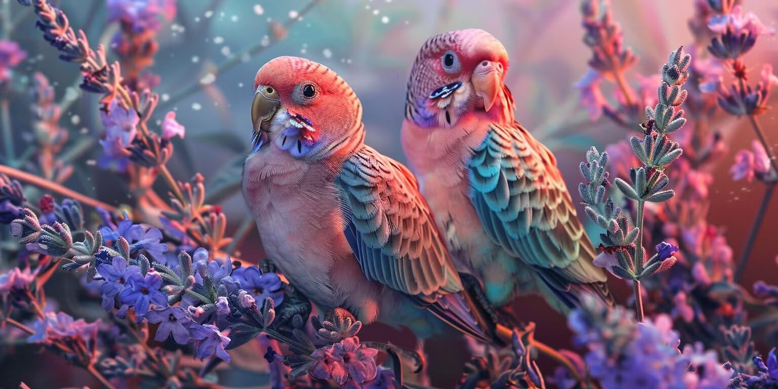 Pintar por Numeros Adultos, PáJaros De Colores, 70x90cm 7JGWX-44