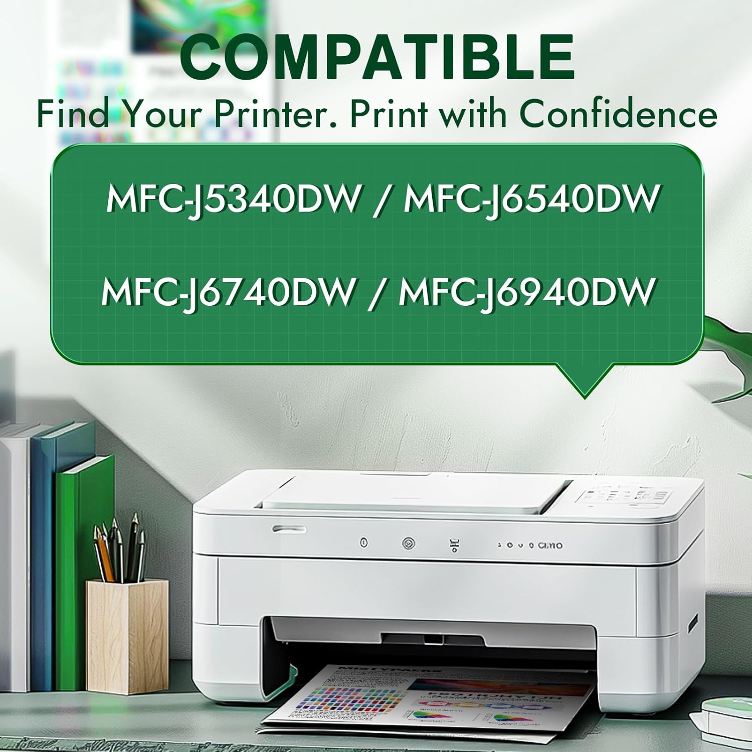 Compatible LC402XL Ink Cartridges for Brother Printer Replacement for Brother LC402XL LC402 Ink Cartridges, Work with MFC-J5340DW J6940DW J6540DW J6740DW, High Yield, Latest Chip-4 Pack