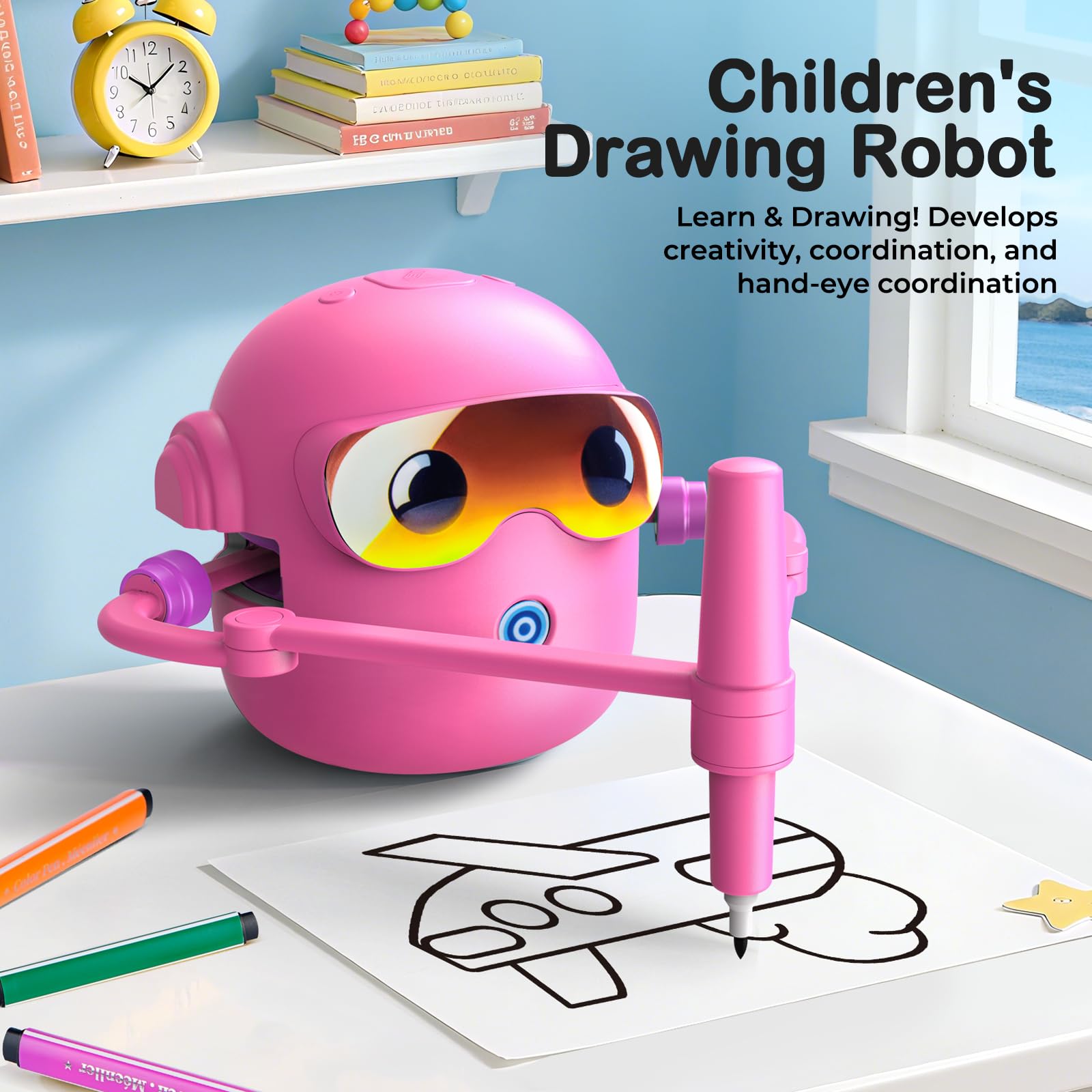 NAUQUOHZ Drawing Robot for Kids Montessori Painting Toys for 3 4 5 6 7 8 Year Old - Image 2
