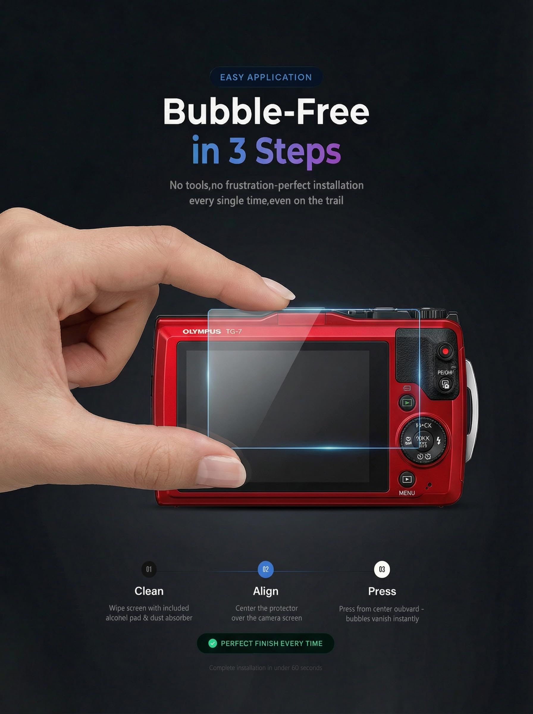 dipos I 6x Screen Protector compatibel met Olympus OM-D E-M5 Mark II Protection Films helder