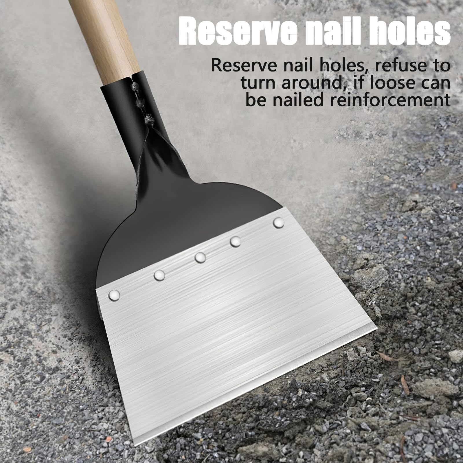 Multifunktionale Gartenschaufel 134cm - Manganstahl, Verstellbarer Griff, Für Unkraut & Schnee