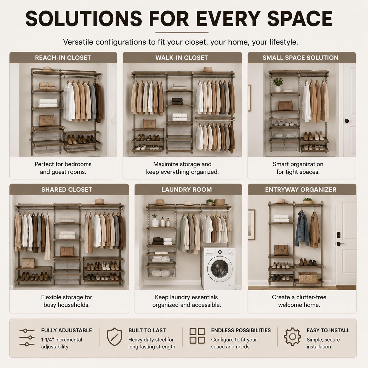 Amazon.com - Knape & Vogt Closet Culture Organization System with