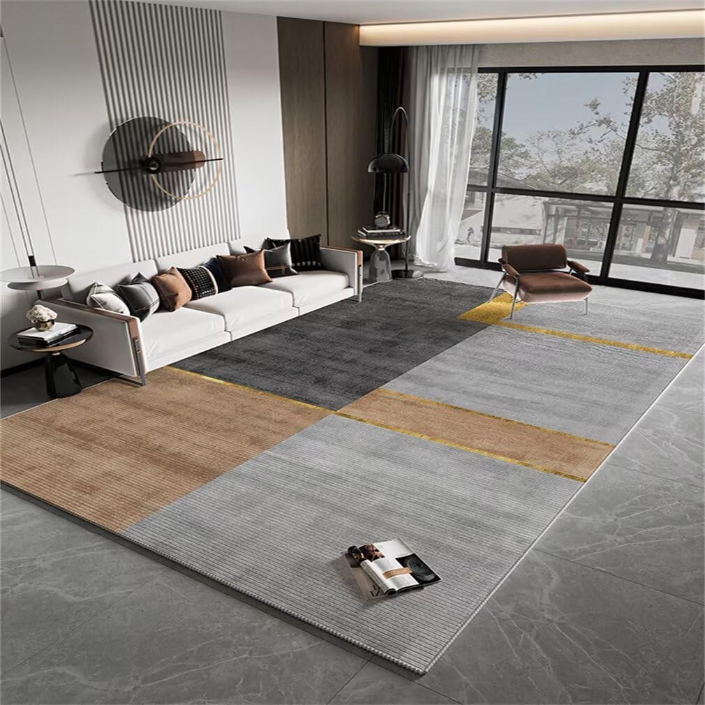Tapis chambre et grand salon moderne lavable et résistant 100x150