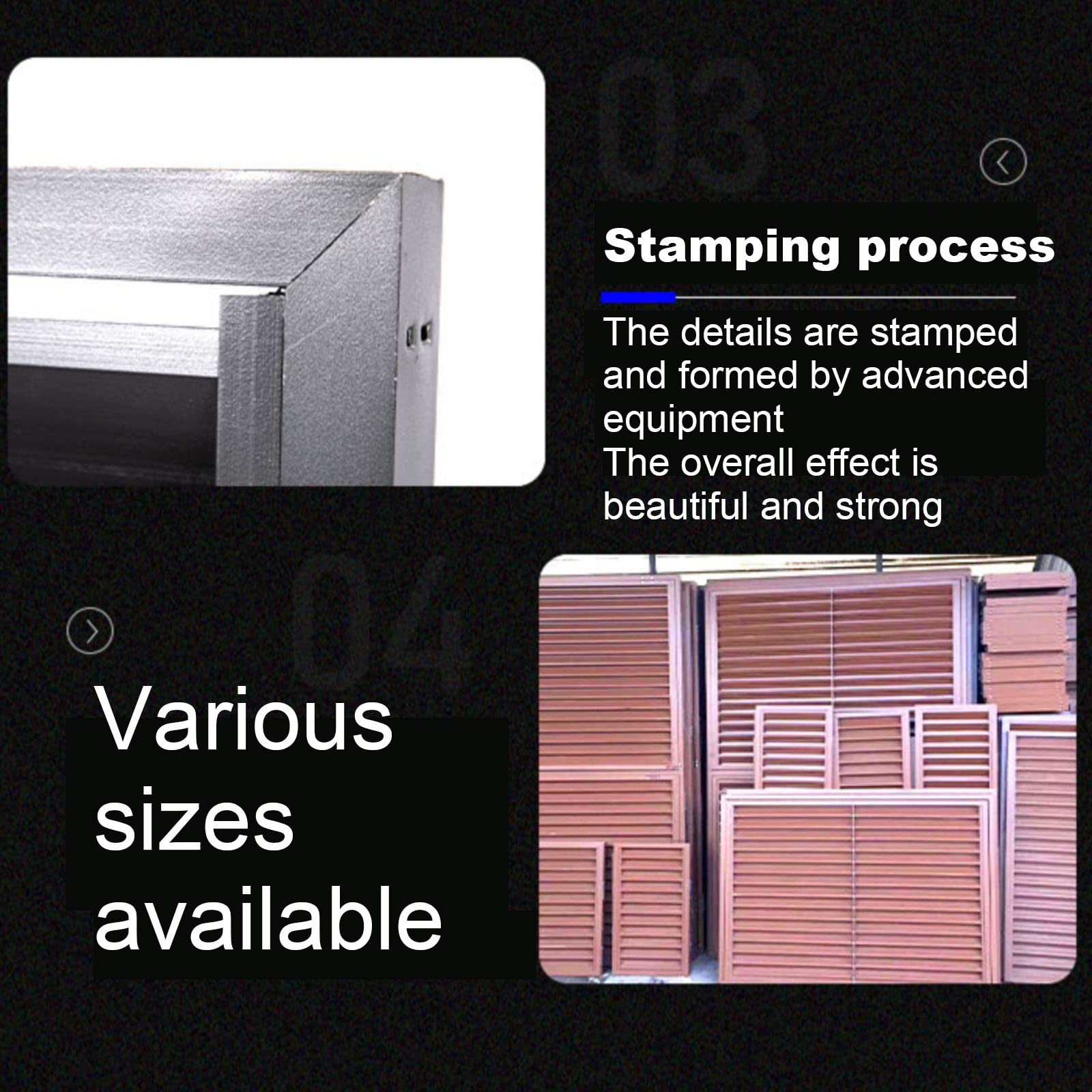 XMLYSMYS Couverture De Climatiseur En Aluminium Couvercle Extérieur Caché Résistant Aux Intempéries Clôture D'intimité, Pour Intérieur Et Extérieur(Black