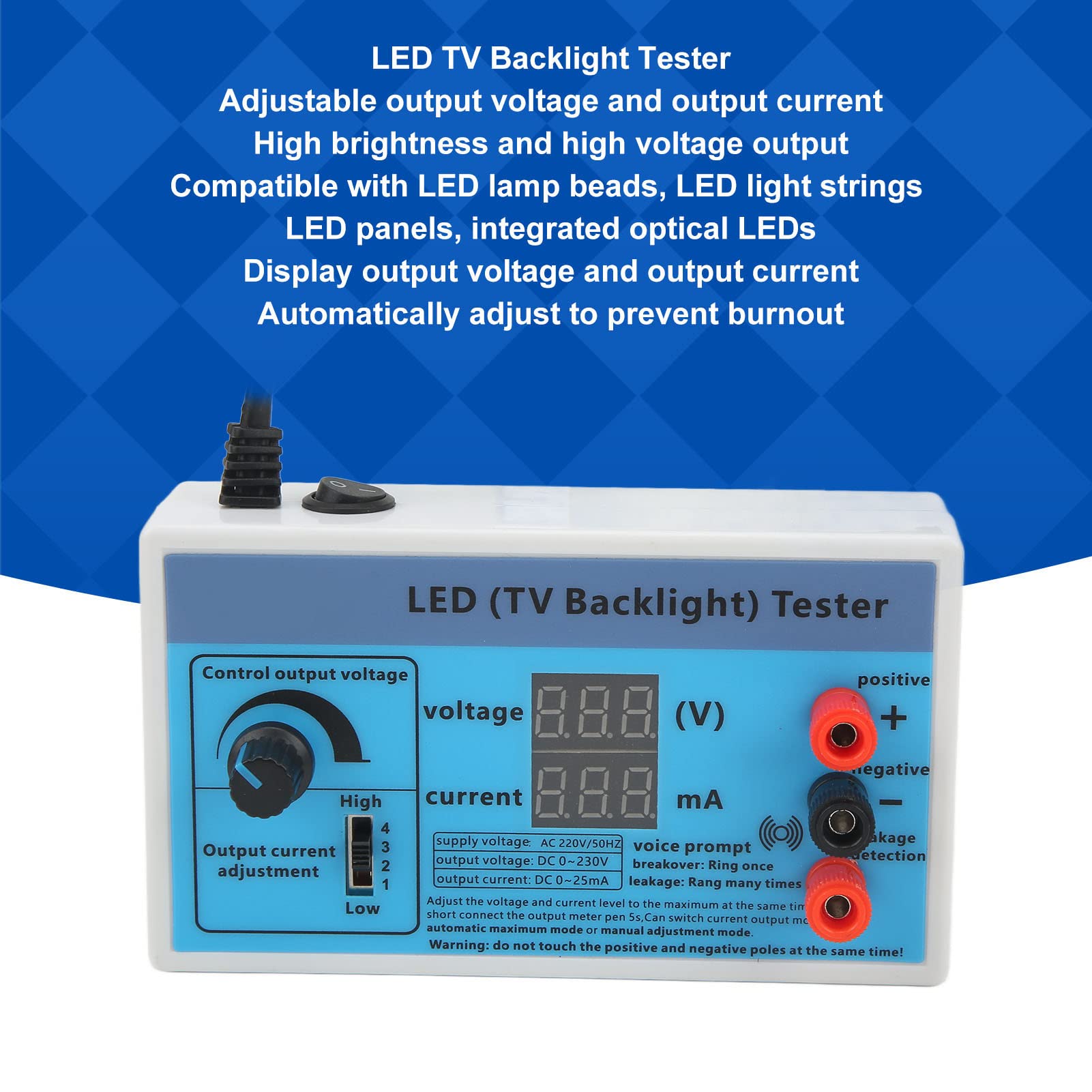 LED TV Backlight Tester Multifunktionsstreifen Perlen Rep Tool Light Detektor 0? Ausgabe von LED -TV -Hintergrundbeleuchtung Getestete Strips Beads Rep Tooltv Backlight Testerled Testerled