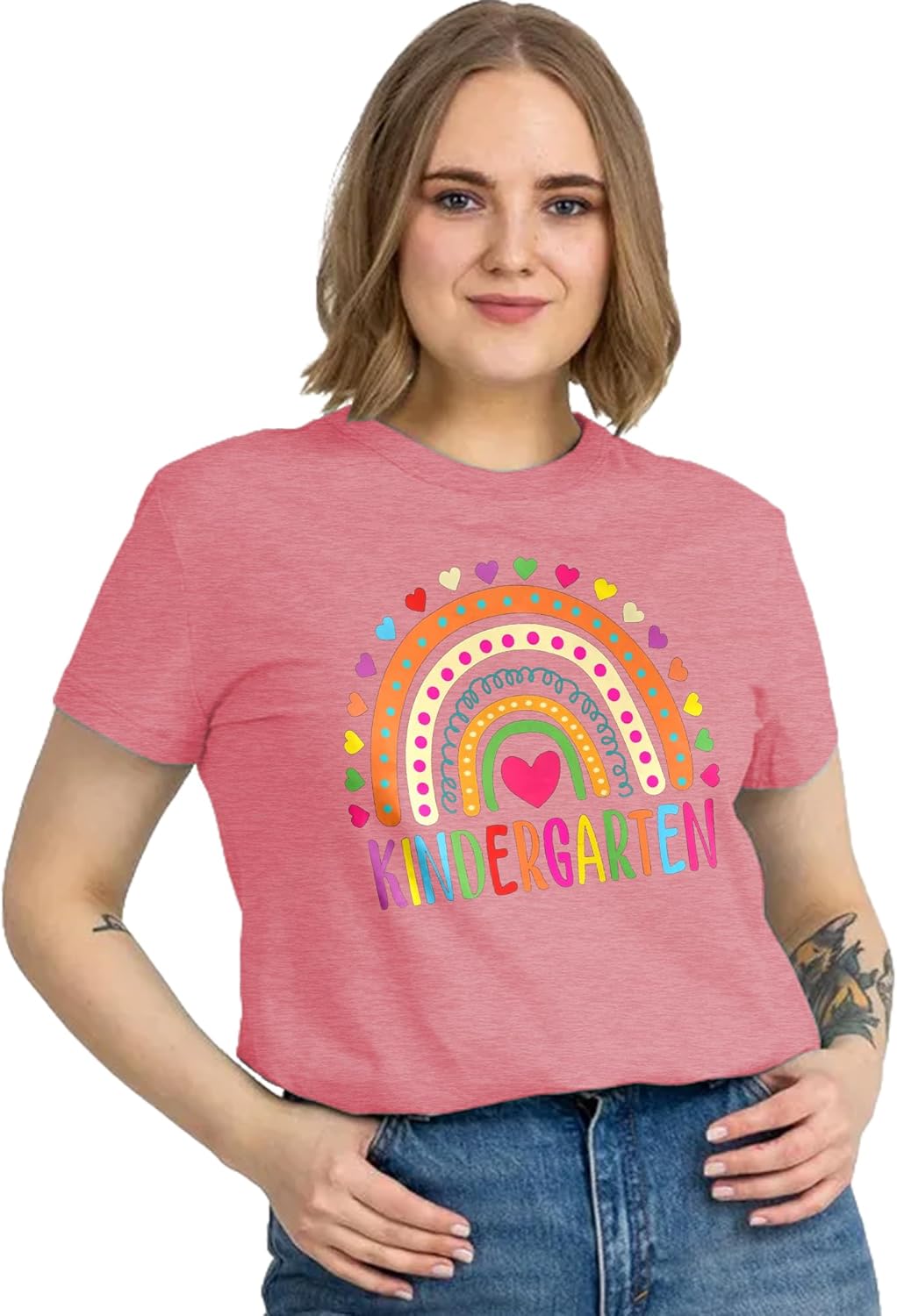 Teacher Life T Shirt for Womens Teach Love Inspire Tshirts Inspirational Teacher Short Sleeve Tees - Image 5