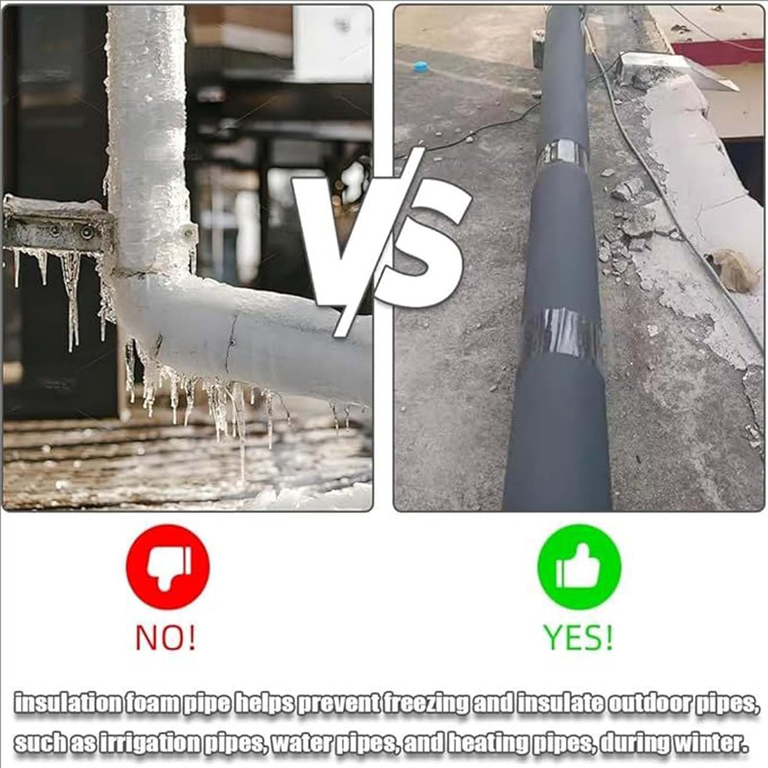 Outdoor Antifreeze Insulation Black Foam Insulation Lagging Cell Foam Tubing for Cold and Hot Water Pipes, Handle Grip Support, Guitar Stand, Lagging, Insulated(ID89MM x T20MM x 1.9M)