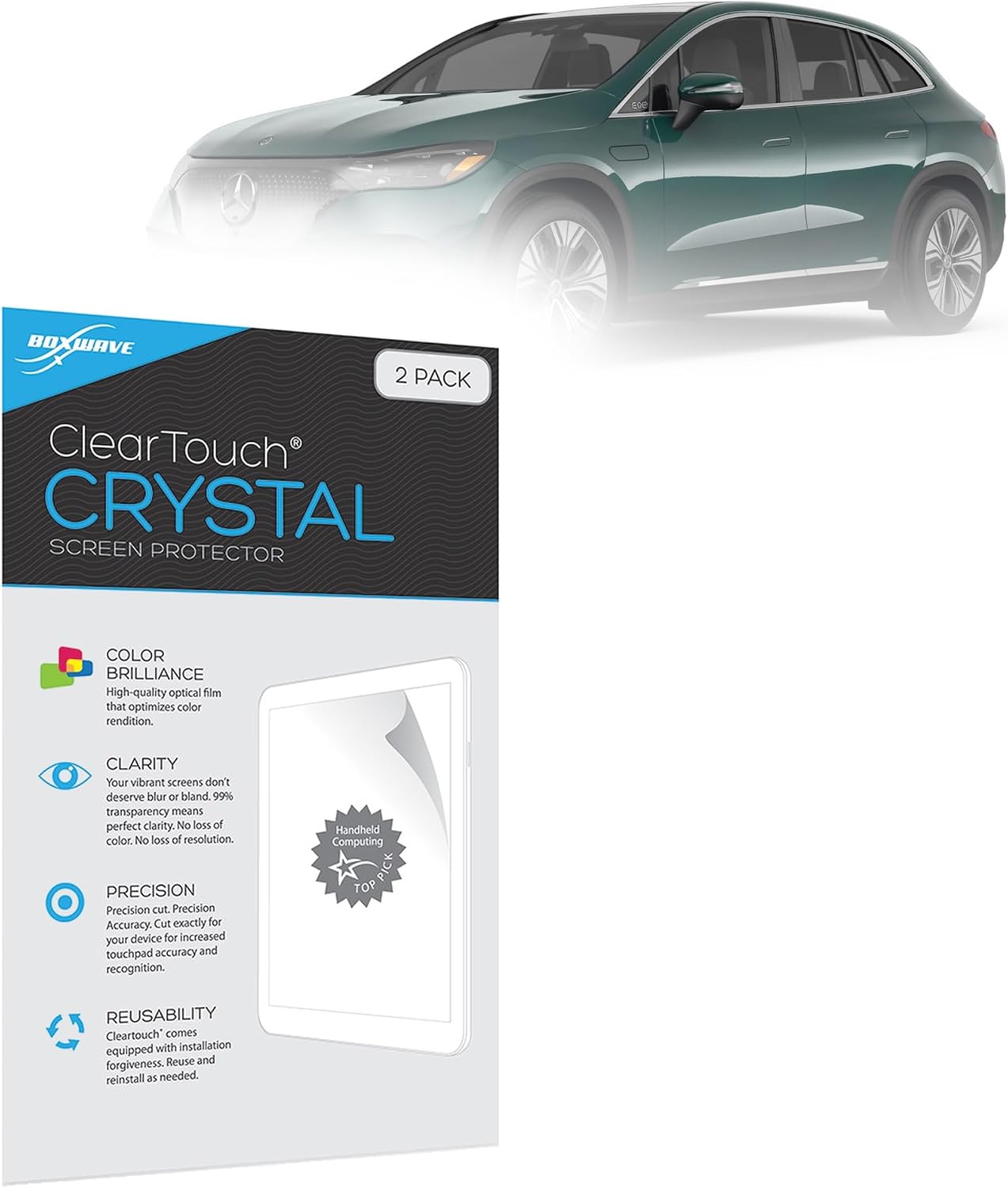 BoxWave Screen Protector Compatible with Mercedes-Benz 2025 EQE SUV Instrument Display (12.3 in) - ClearTouch Crystal (2-Pack), HD Film Skin - Shields from Scratches