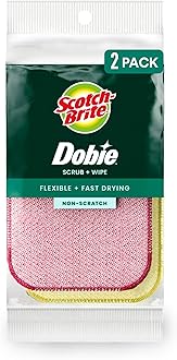 Scotch-Brite Dobie Scrub & Wipe Cloth, 2 Cloths