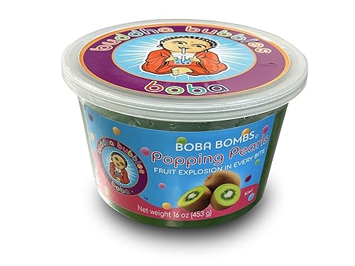 Vista 58 de Premium MANGO Popping/Bursting Boba Pearls/Boba Bombs Postre Topping by Buddha Bubbles Boba