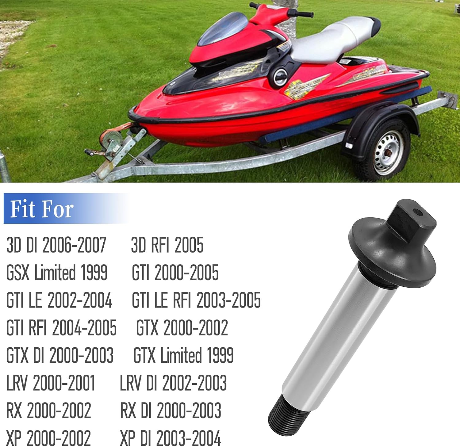 Impeller Shaft for Sea-Doo Jet Ski GTX GSX XP LRV RX Sportster GTI GTS 3D