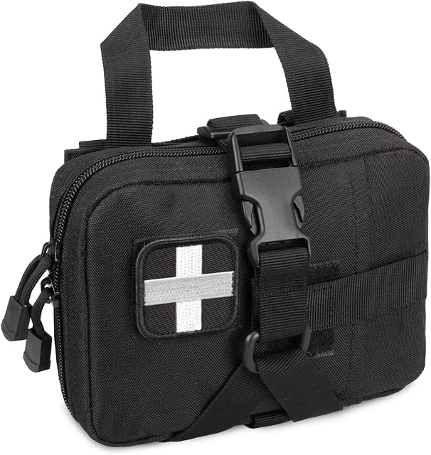 LIVANS Tactical EMT Pouch, Rip Away Molle Medical Pouches IFAK Tear-Away First Aid Kit Emergency Survival Bag for Travel Outdoor Hiking