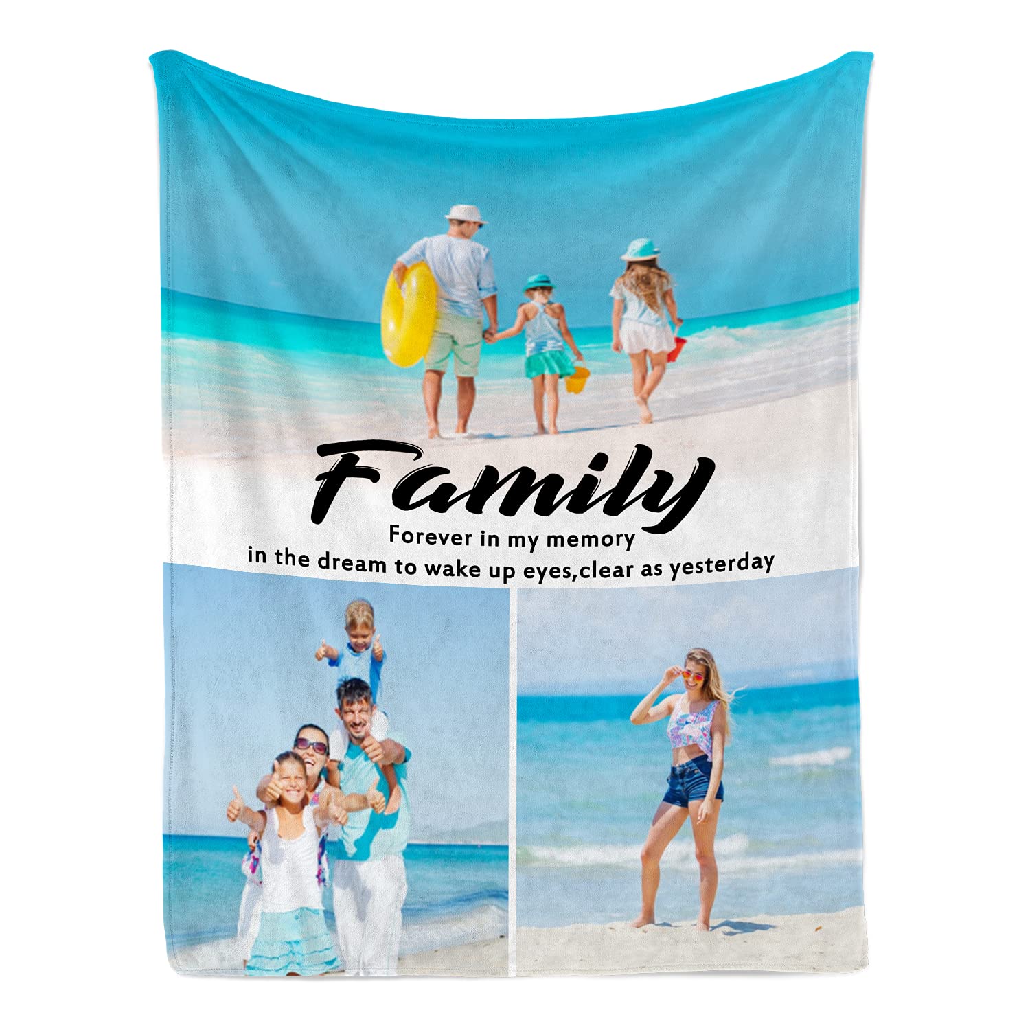 Manta personalizada para familia: manta suave personalizada para padres, amigos o niños, manta personalizada como mejor regalo de recuerdos