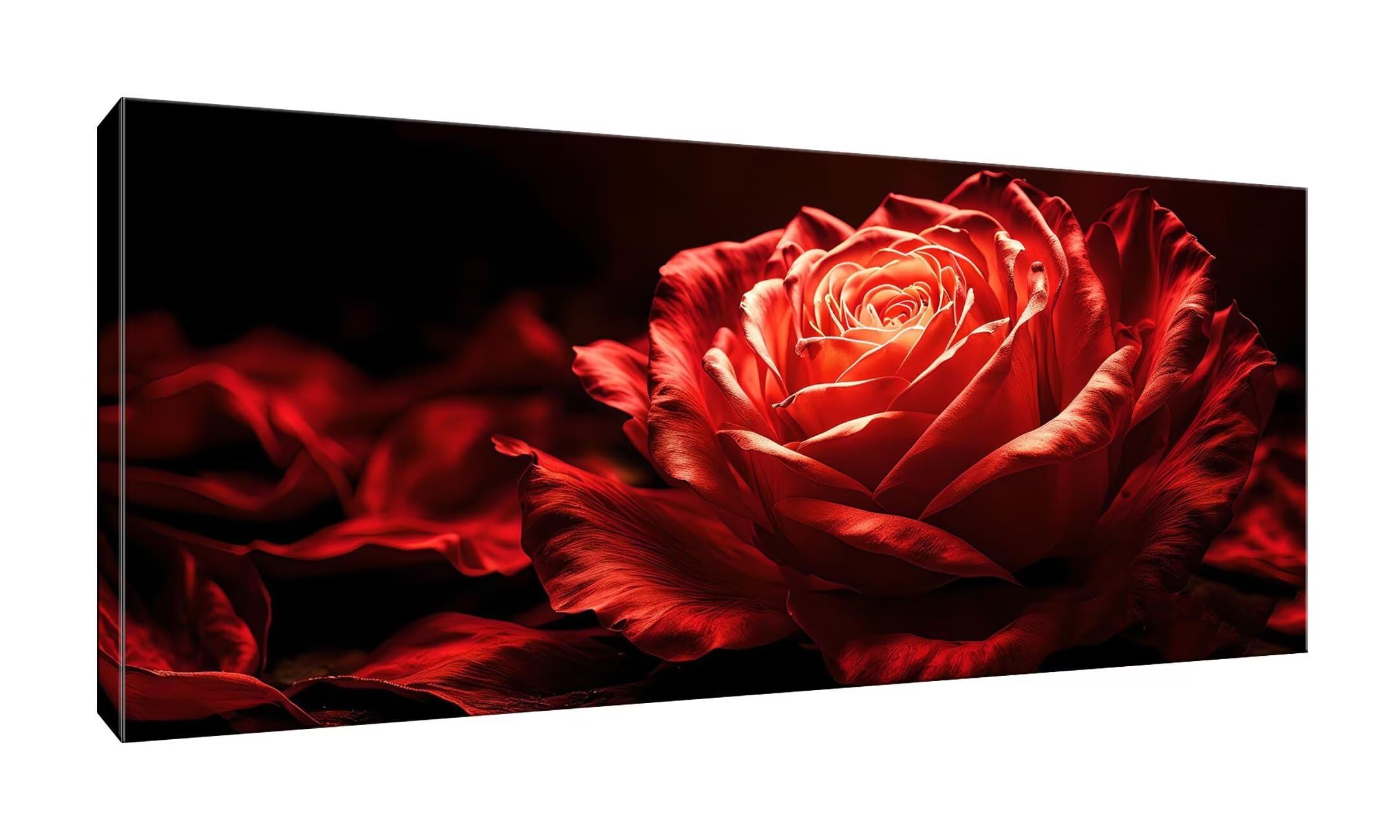 Malen Nach Zahlen Erwachsene xxl, Paint by Numbers Malen Nach Zahlen Rose Blumen, DIY Geschenk Art mit Pinseln und Acrylfarben Handgemalt Ölgemälde Leinwand für Home Décor, Ohne Rahmen 80x160cm W-37
