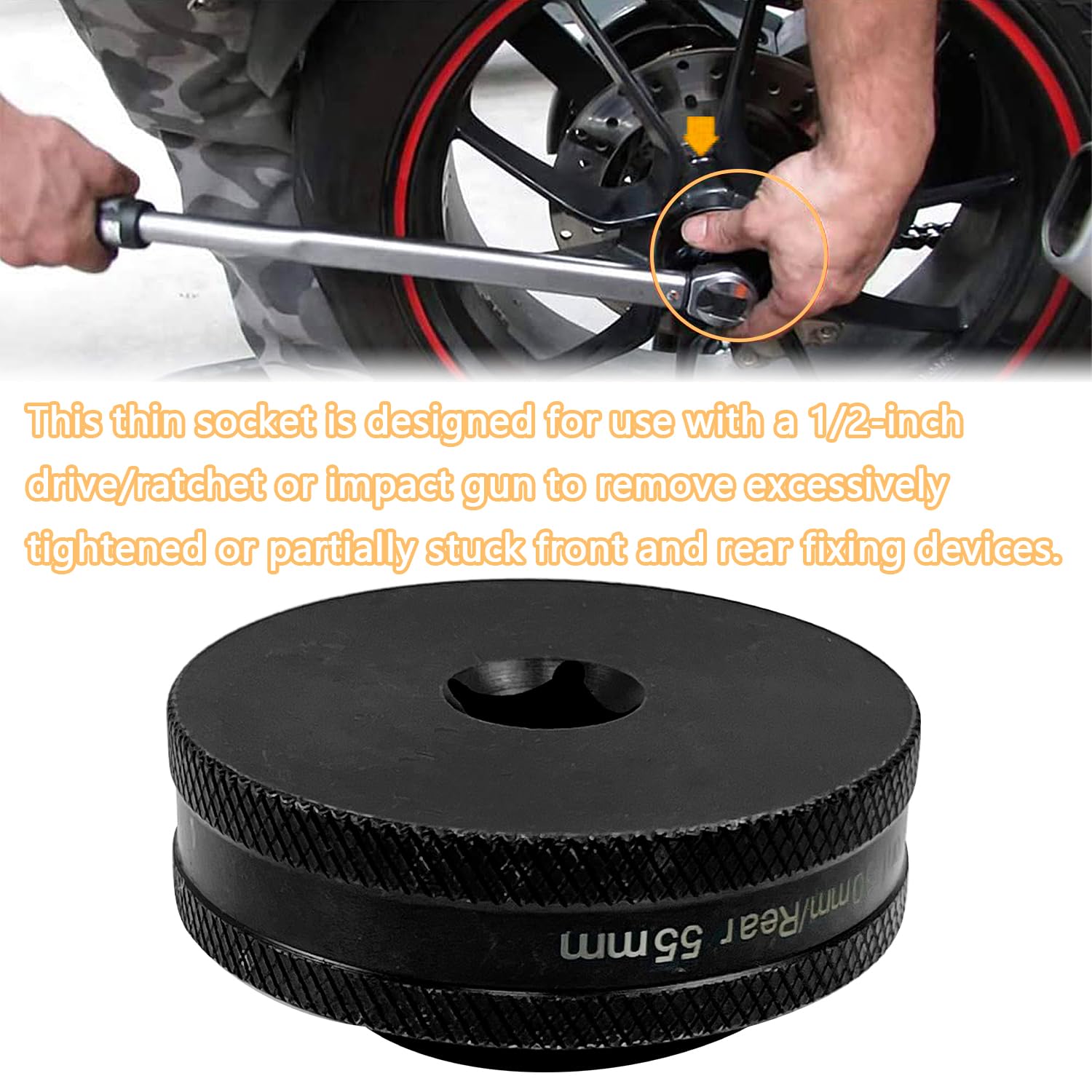 Dado Dell'Asse Posteriore Strumento Chiave a Tubo 55mm 30mm per Ducati Superbike 1098 1198 1199s