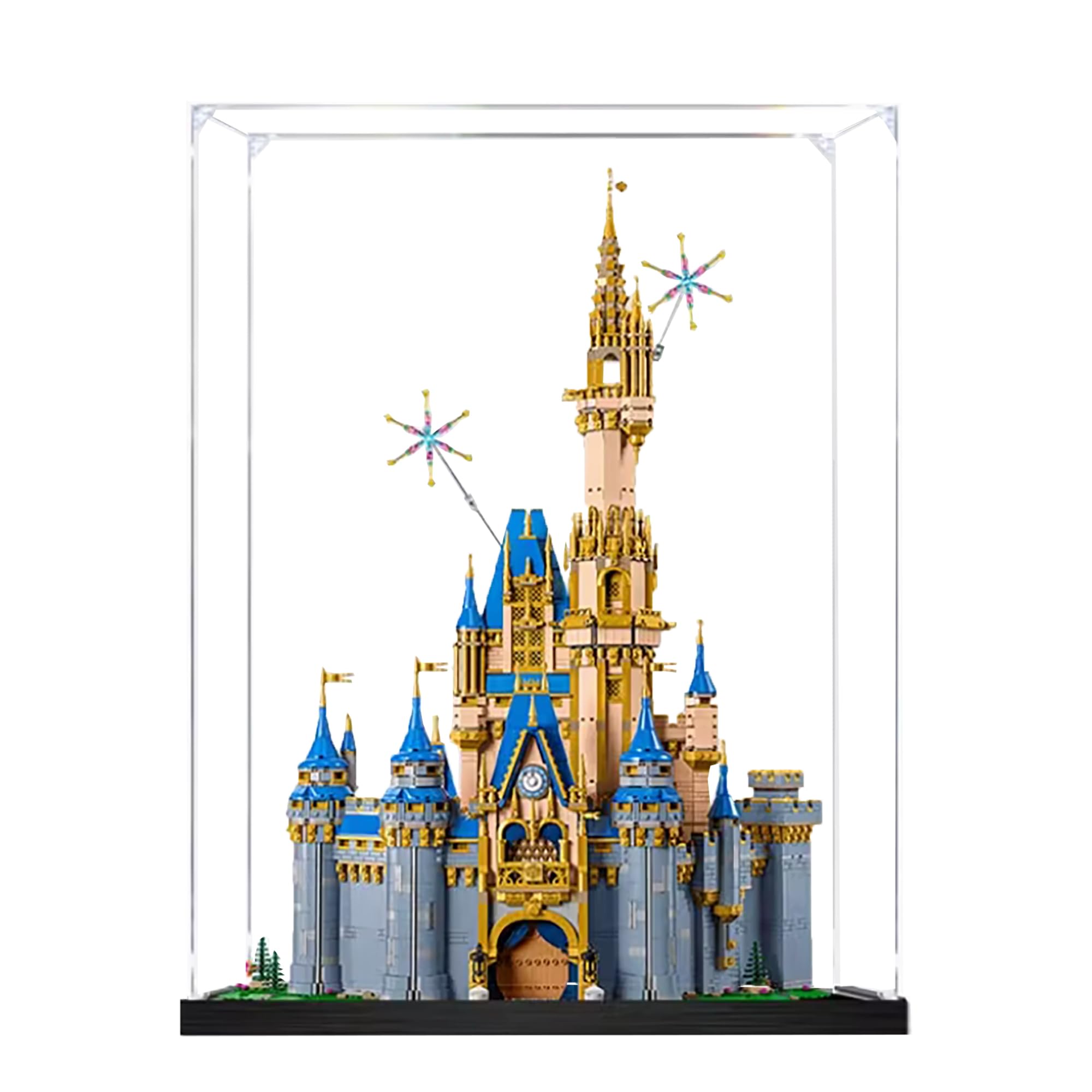 Acrylic Display Case for Lego 43222 Cinderella Castle, 3mm Dustproof Display Box, Display Case Compatible with Lego 43222(Model Not Included) (Snap Button 2MM)