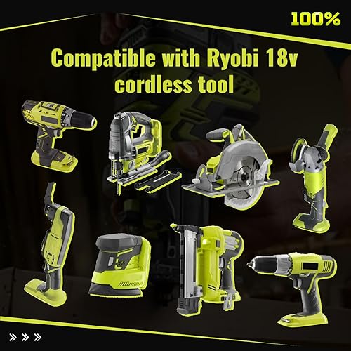 Miniatura 4 de VINIDA Paquete de 2 baterías de litio P102 de 3.6 Ah para Ryobi de 18 V, compatible con batería Ryobi de 18 V, P104, P105, P100P108, P190, PBP006,