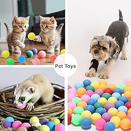 meizhouer Ping Pong Balls 100 Pack: Colored 3 Star 40mm Table Tennis Balls for Outdoor Training Yard Party Kids Game Cat Dog Ferret Toys (Pack of 100 Colored)