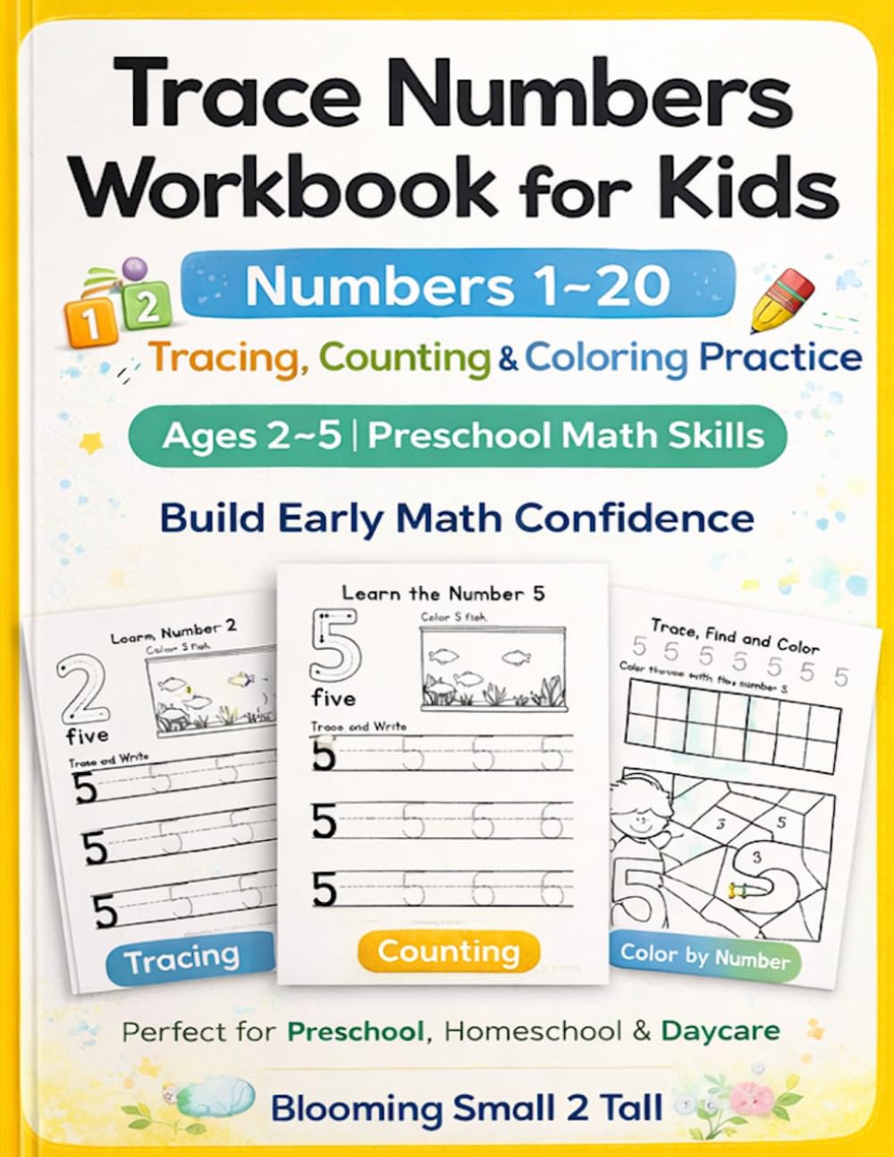Trace Numbers Workbook for Kids: Learning Essentials 1-20