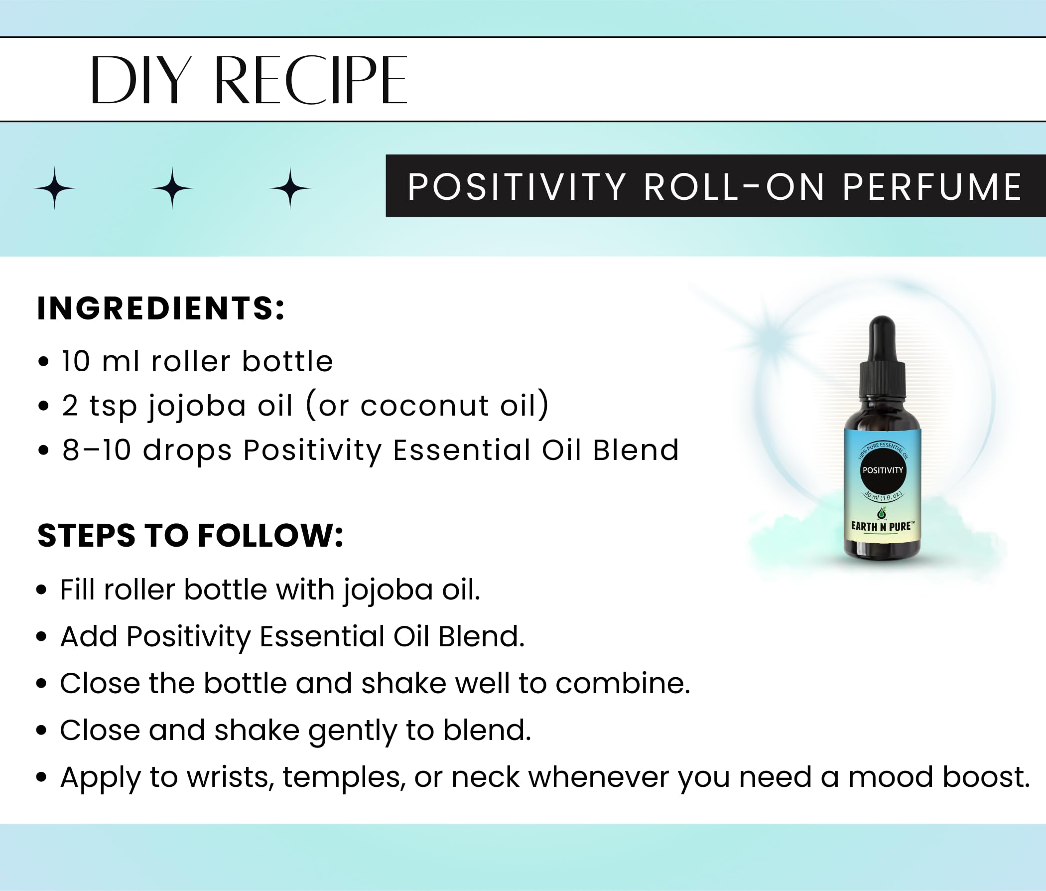 Earth N Pure Positivity Oil | 100% Pure & Natural Aromatherapy Blend | For an Uplifting & Calming Atmosphere | 30ml 4