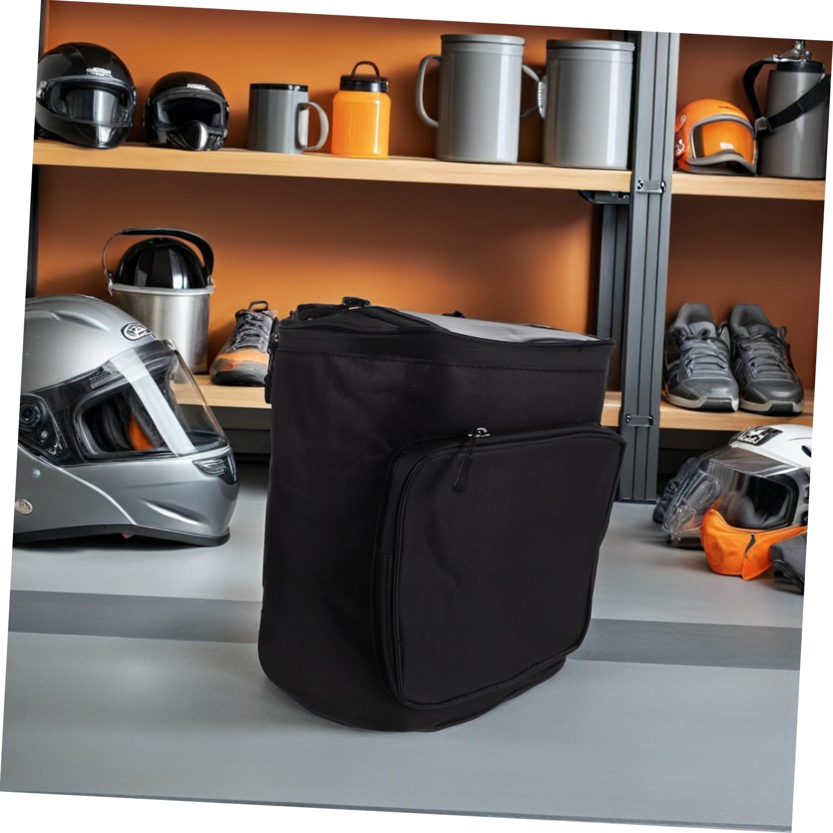 Gatuida Bolsa para Casco De Bicicleta Eléctrica De Frontal con Soporte para Teléfono Bolsa De Almacenamiento para Patinete Eléctrico y Bicicleta Eléctrica