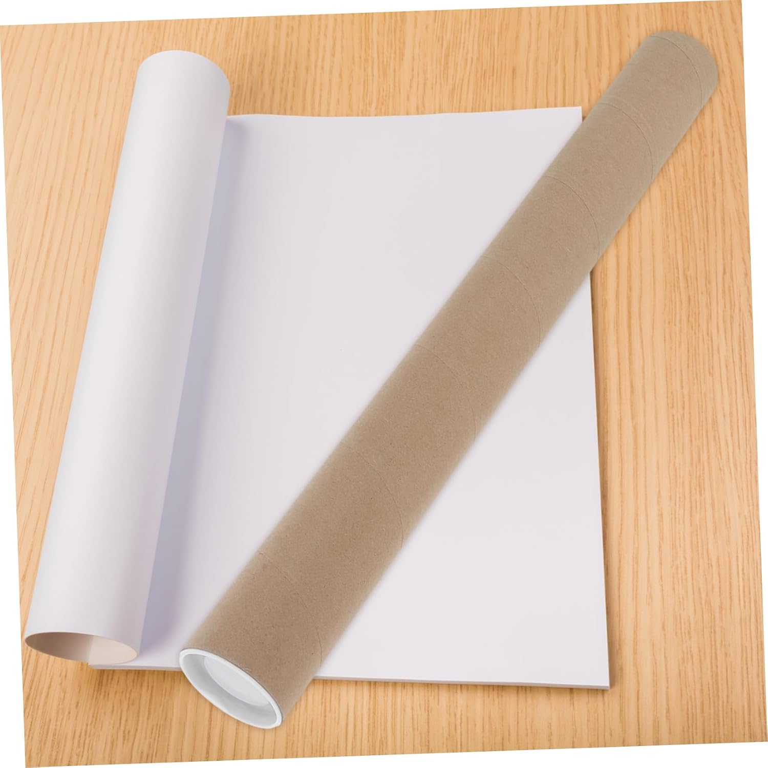 Zerodeko Kraft Mailing Tube with Cap Cardboard Shipping Tube for Posters Blueprints and Documents Inner Thickness Heavy Duty Design