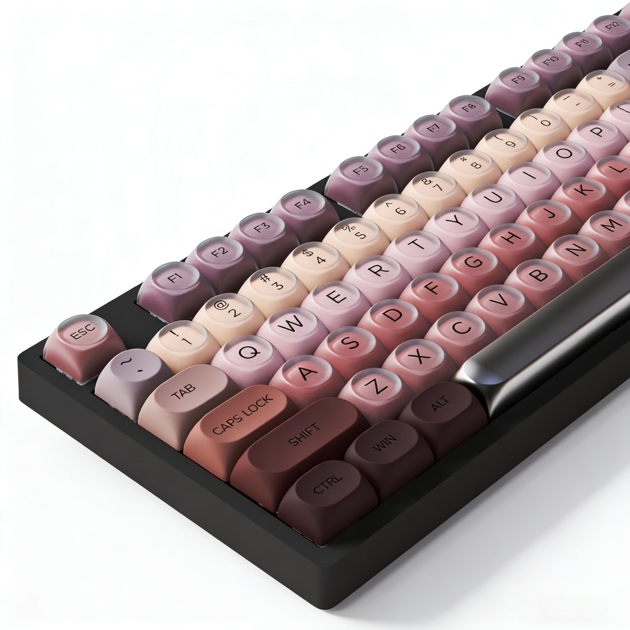 Fogruaden PBT Red Keycaps Set, HOA Profile Cute Custom Keycaps, Compatible with Cherry MX Switch 60% 65% 75% Mechanical Keyboards