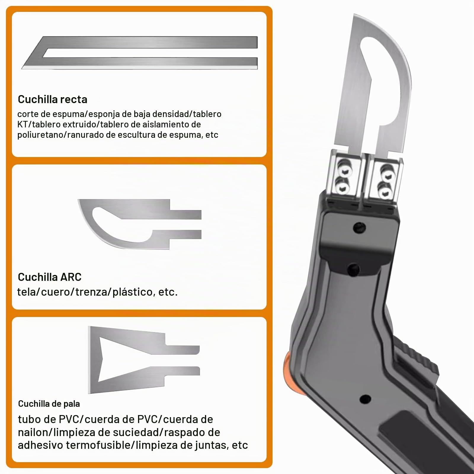 Poliestireno Extruido, Cortador Eléctrico de Espuma de Poliestireno | 300W Cuchillo Caliente Eléctrico, 0-600 ℃ Cortador de Tela Profesional con 3 Cuchillas para EPS/EPP/KT/EVA/PU/Caucho/Tela