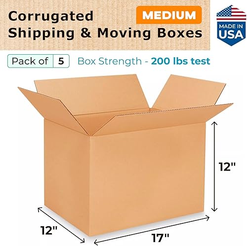 Miniatura 617 de Cajas para envío IDL Packaging - B-1266-5 de cartón corrugado, tamaño pequeño, de 12 pulgadas de largo x 6 pulgadas de ancho x 6 pulgadas de alto