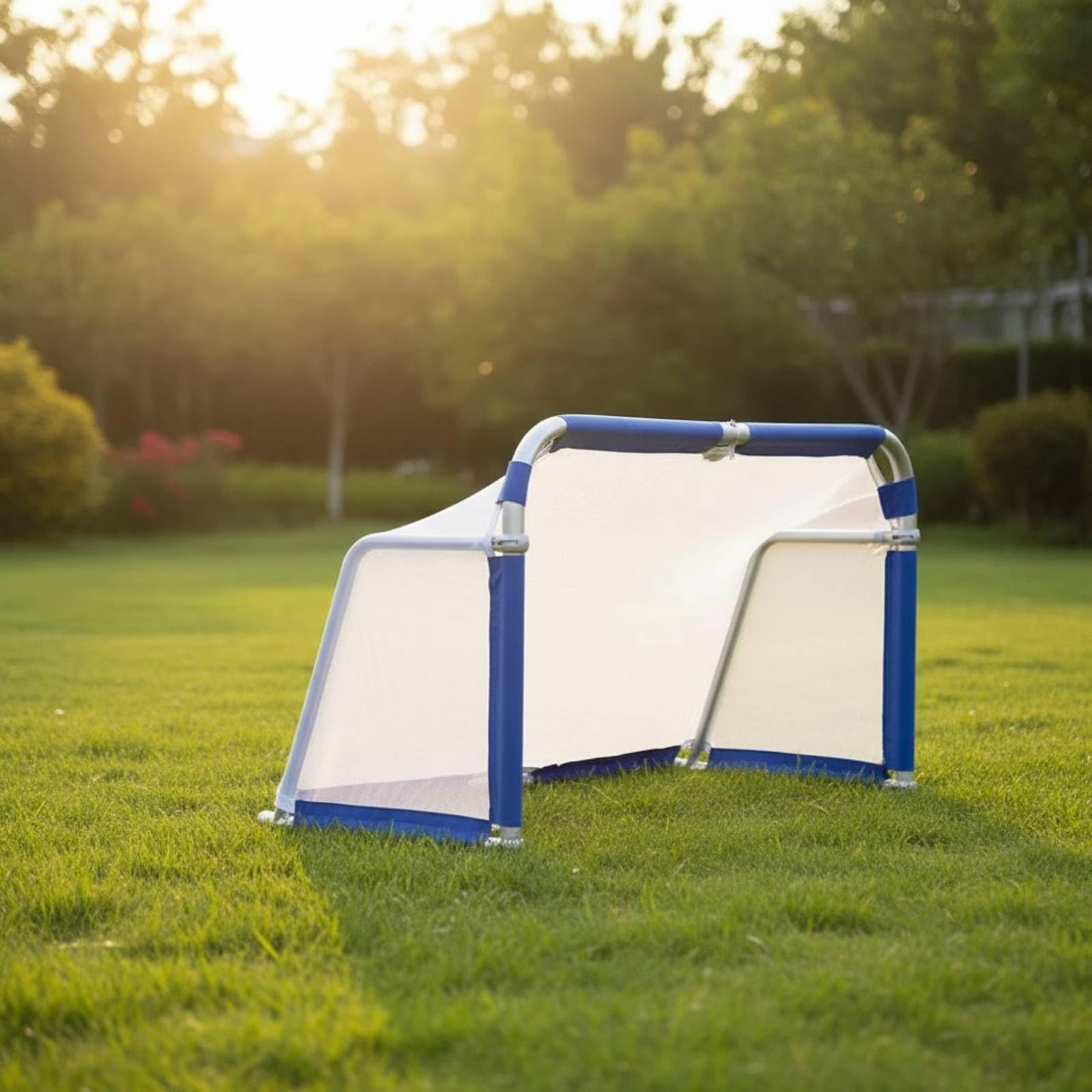 Amagogo Porta da Calcio Pieghevole Portatile Rete da Calcio Porta Allenamento Obiettivo Passaggi Struttura in Lega di Alluminio con Piedini Stabilizzatori