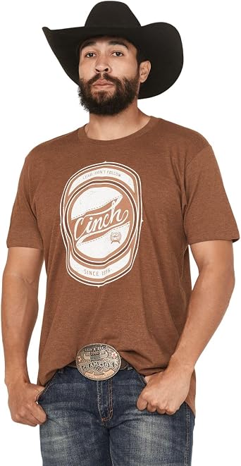 Cinch Mens Brown Short Sleeve Graphic T-Shirt MTT1690694