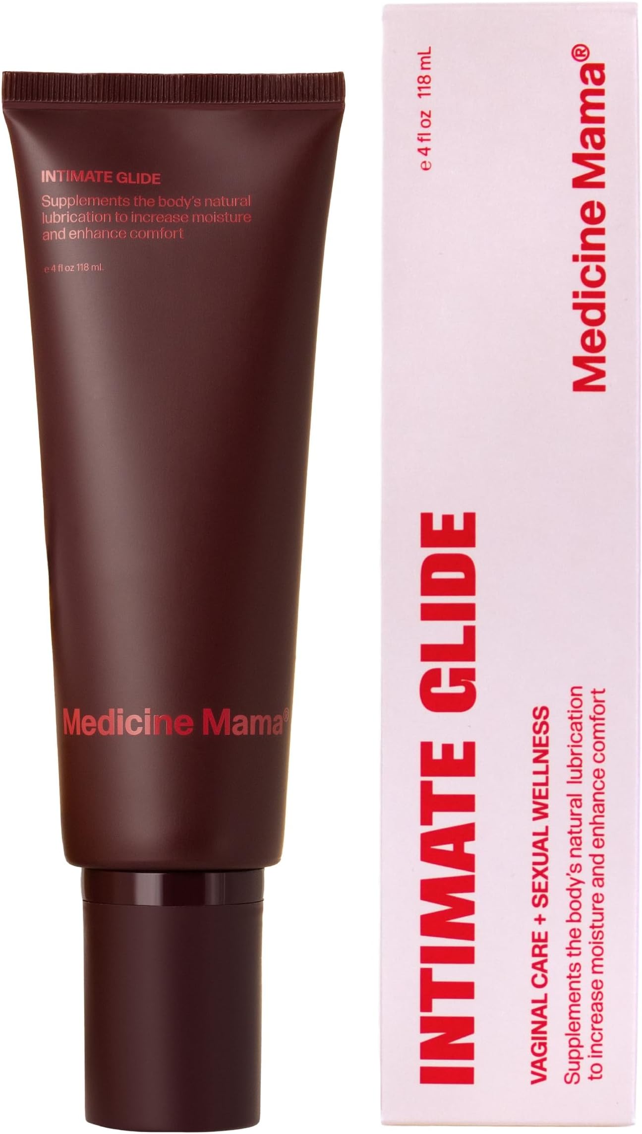 Medicine Mamaโs Intimate Glide โ All-Natural Lubricant FDA-Cleared for Internal & External Use โ Lube with Organic Aloe and Hyaluronic Acid โ 4 Oz