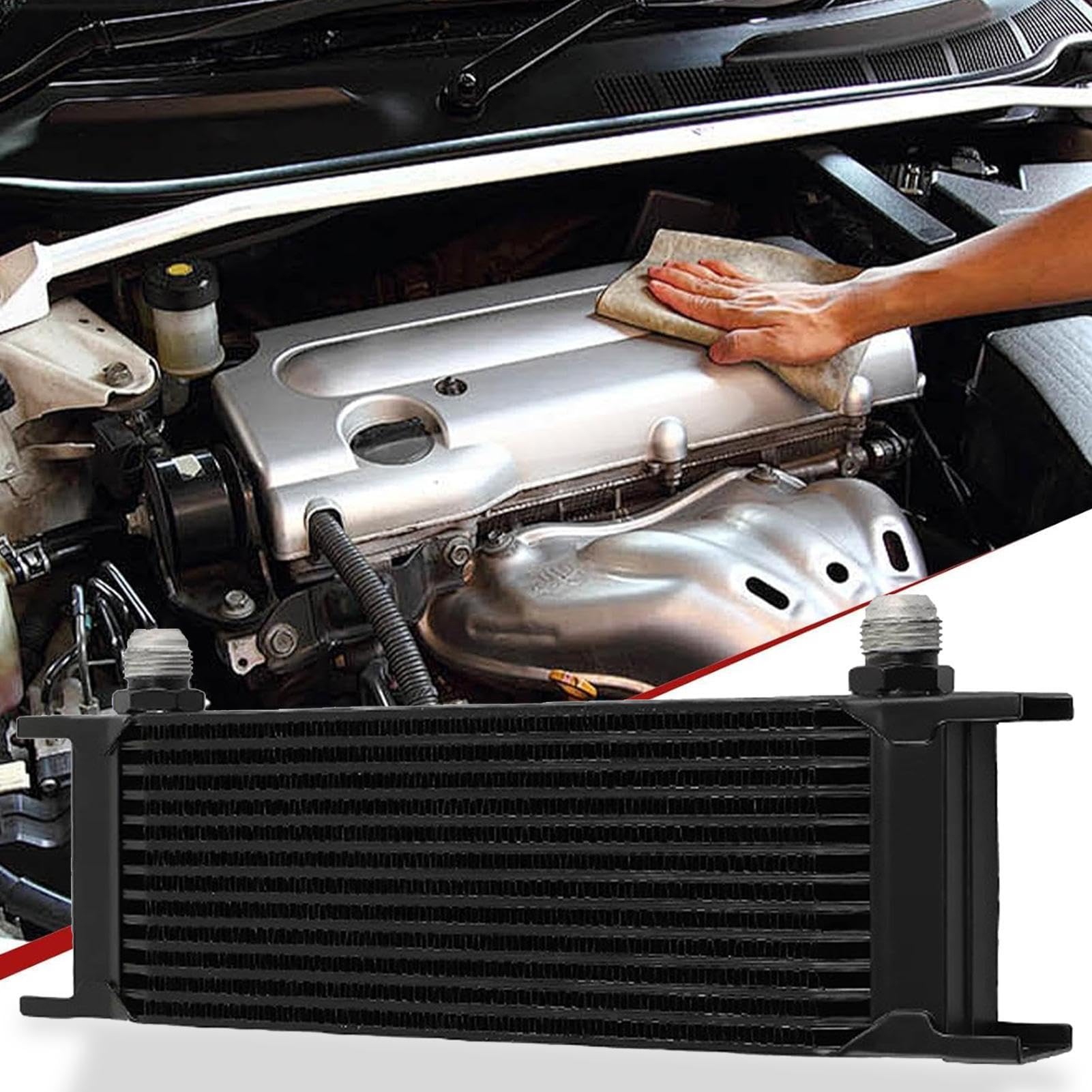 Refroidisseur D'huile Moteur Refroidisseur Huile 4 Rangées Kit
