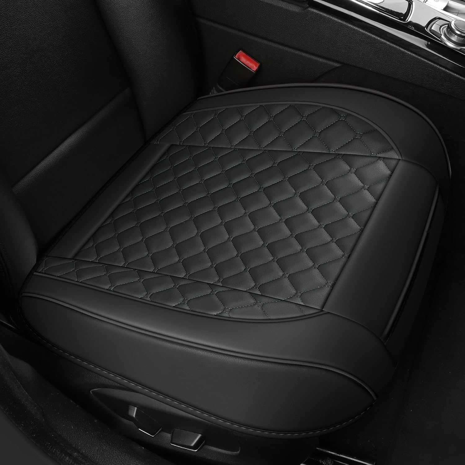 2pcs Car Seat Covers for Upgrade Leather,Car Seat Protector Water Proof Material,No Slip Soft,Side Wrapping,Bottom Seat Covers Universal for Most Automotive,Vans,Trucks,Suvs (Black)