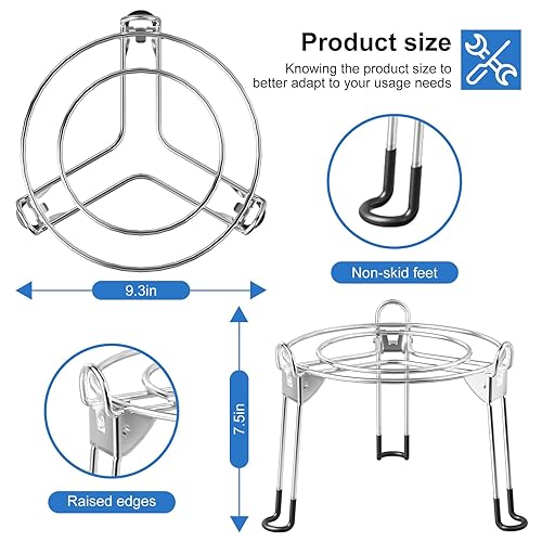 Miniatura 8 de Purewell Soporte de filtro de agua desmontable de acero inoxidable con patas antideslizantes de goma soporte a juego para sistema de filtro de agua