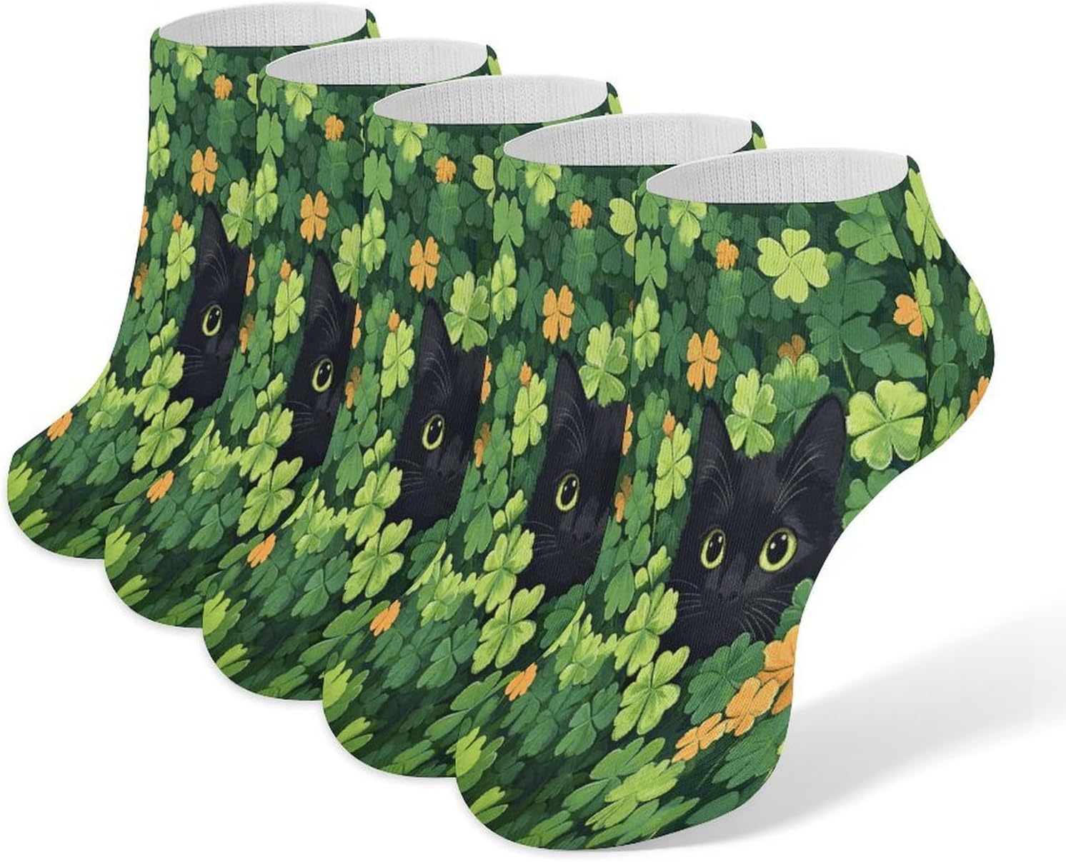 Clovers Black Cat Ankle Sock Low Cut Socks Tube Socks for Sports