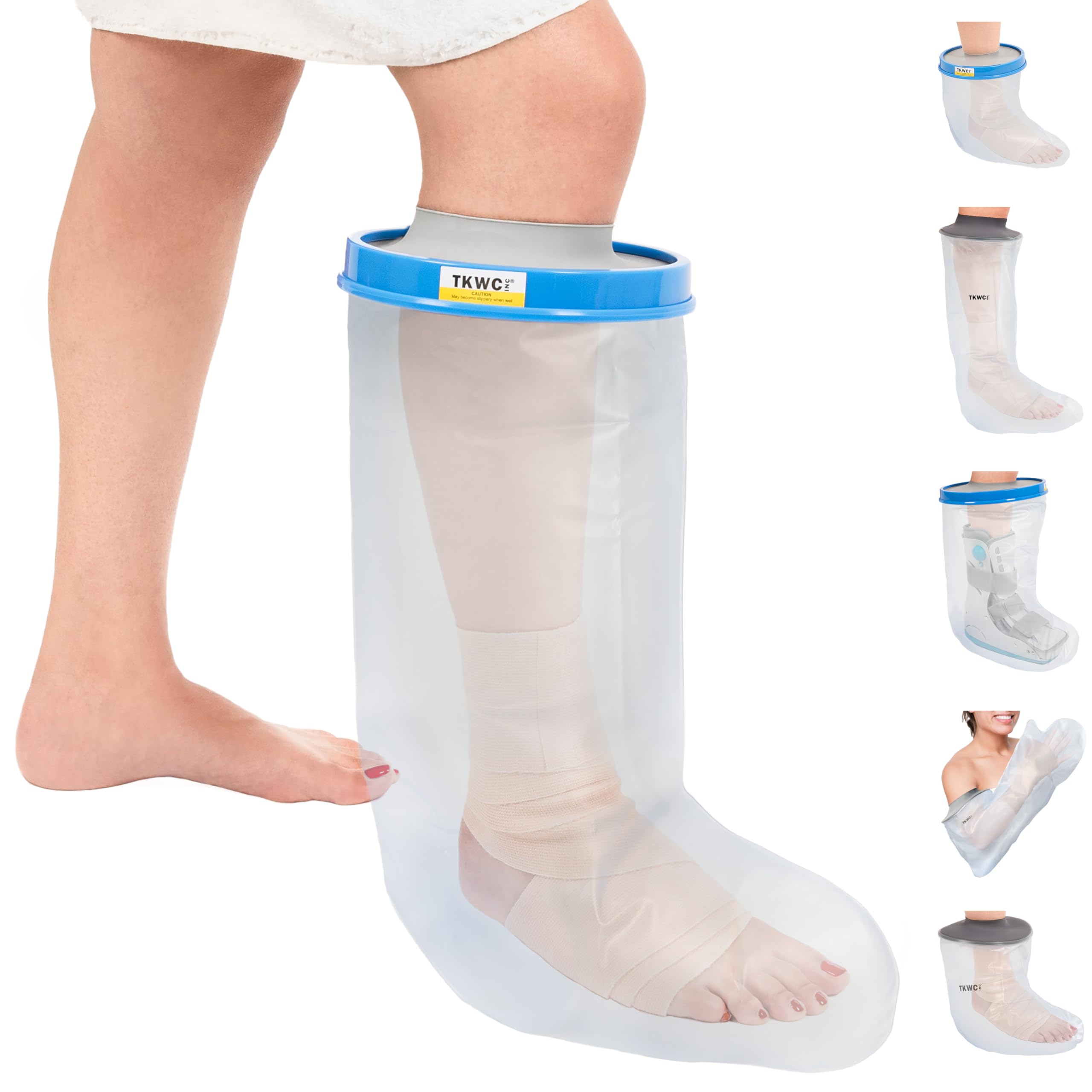 Water Proof Leg Cast Cover for Shower by TKWC Inc - #5738 - Watertight Foot Protector