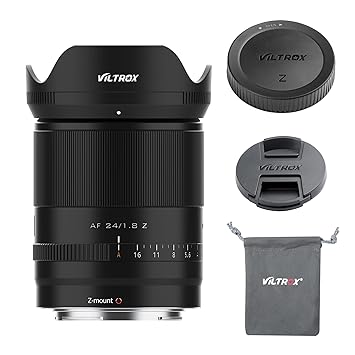 VILTROX 24mm F1.8 Full-Frame Wide-Angle Fixed Focus Lens Compatible with Nikon Z Mount Camera Zfc Z50 Z5 Z6 Z6 II Z7 Z7 II