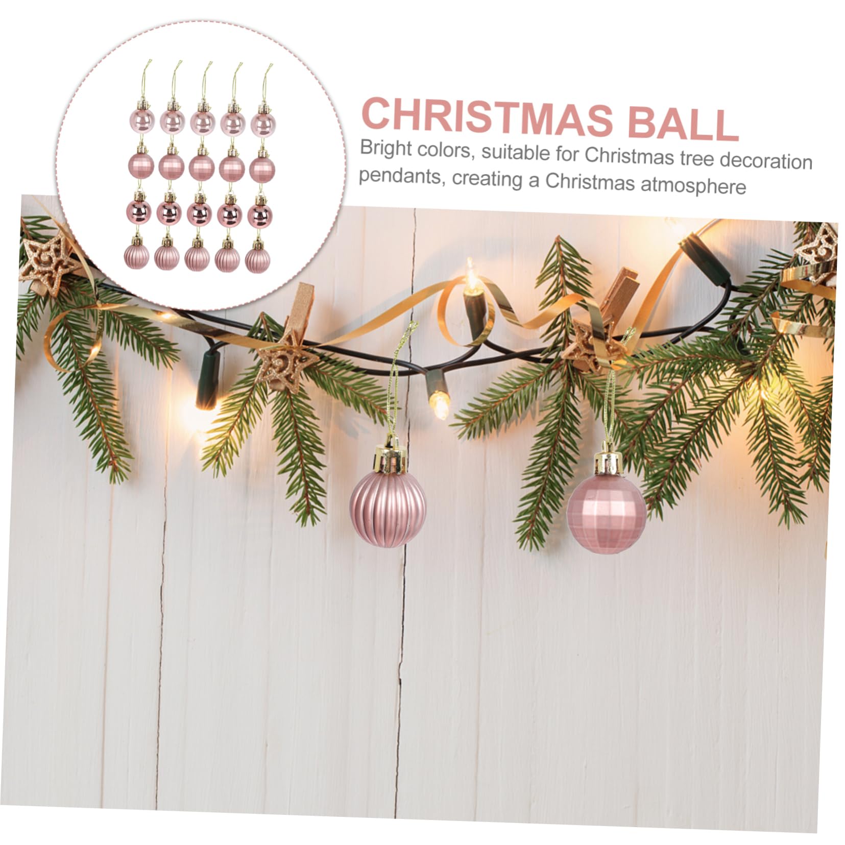 Amosfun 144 Pz Di Natale Palla Da Appendere Di Natale Artigianato Da Appendere Alla Festa Di Decorazione Dell'albero Di Ornamento Palla Di Palline Di Pvc