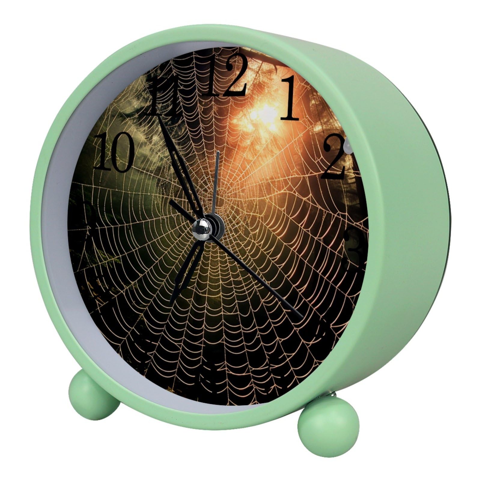 etoenbrc Battery Operated Clock Slient Plastic Table Clock Battery Operated Bedside Alarm Clock with Light for Bedroom Living Room(Color159)