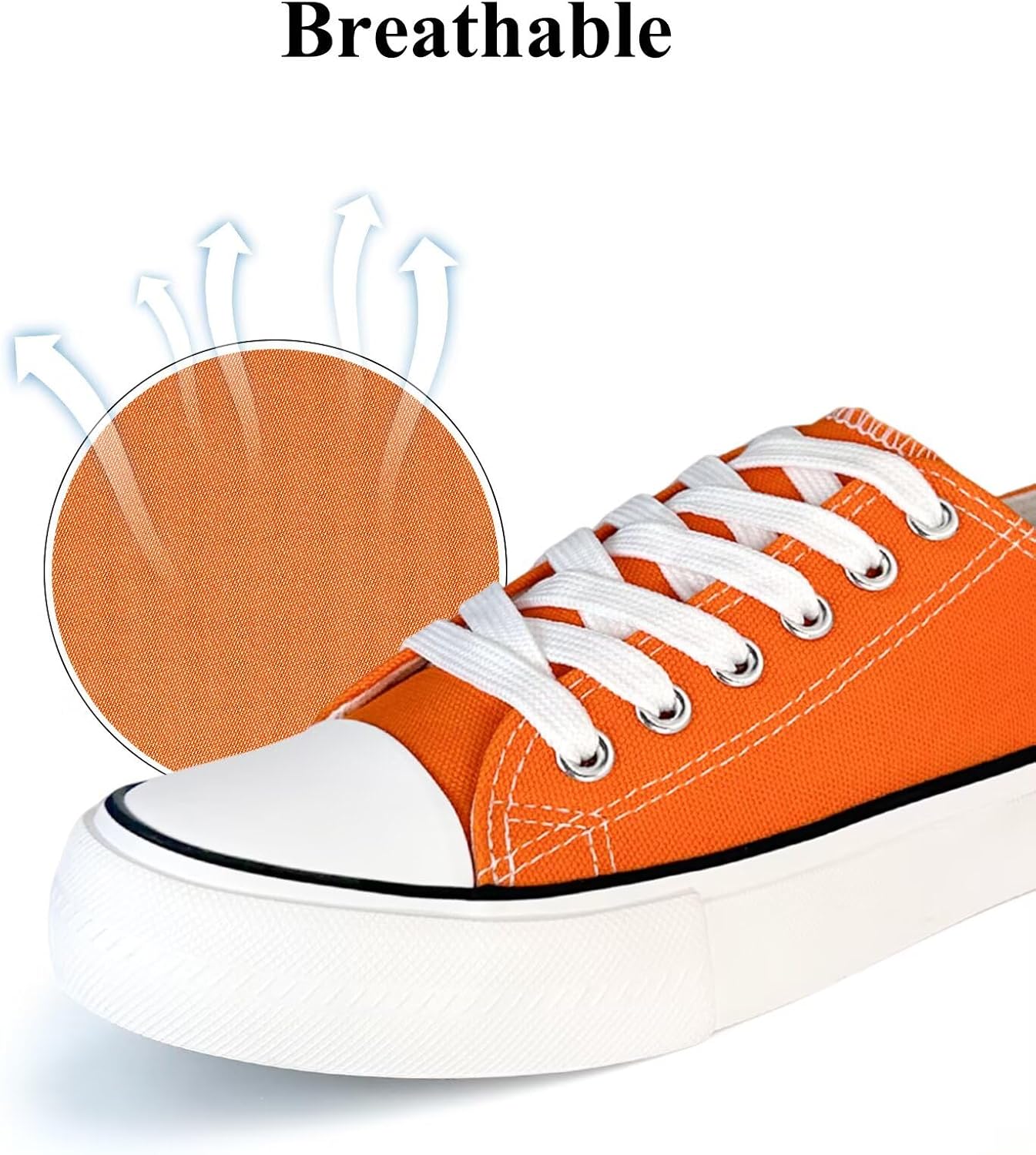 Canvas Shoes for Women Casual Low Top Sneakers, Womens Fashion Classic Lace Up Walking Shoes for Everyday Wear - Image 5