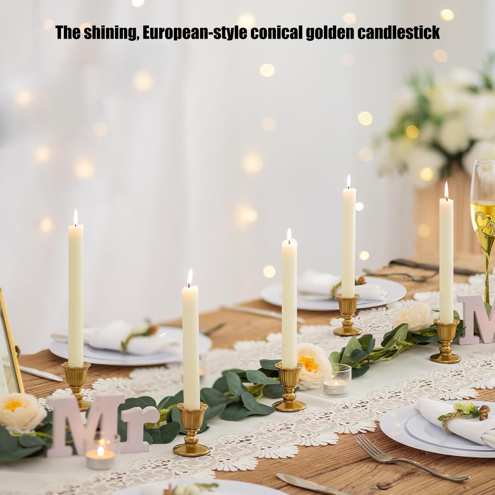 Kegelkerzenständer 1 Set Kupfer Kerzenhalter Dekorative Ständer Abendessen Esszimmertisch Mittelstücke Kupferkegel