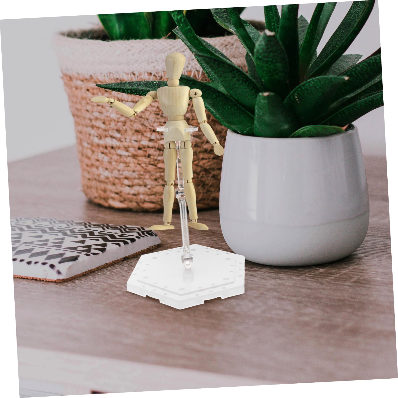 HONITANO – Lot De 4 Supports En Plastique Pour Figurines – Étagère De Présentation Translucide Bleue