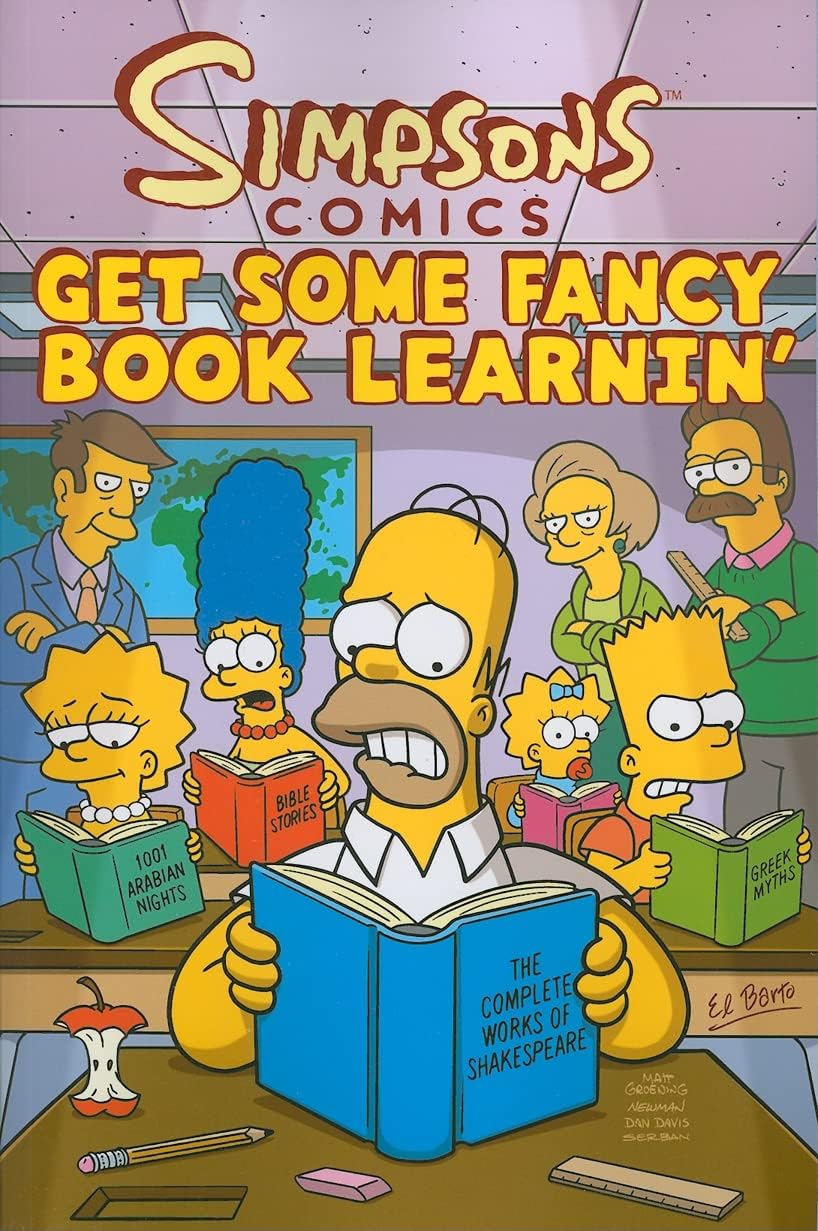 Harper Design Simpsons Comics Get Some Fancy Book Learnin'