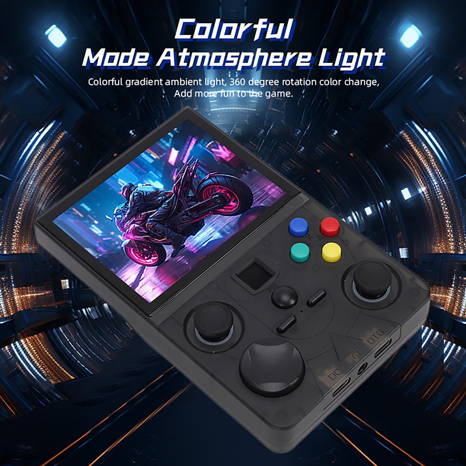 Pissente Console Portatile per Emulatore di Videogiochi Console da Gioco retrò WiFi con Doppio Joystick con Schermo da 3,5 Pollici per Lunghe Sessioni (128G)