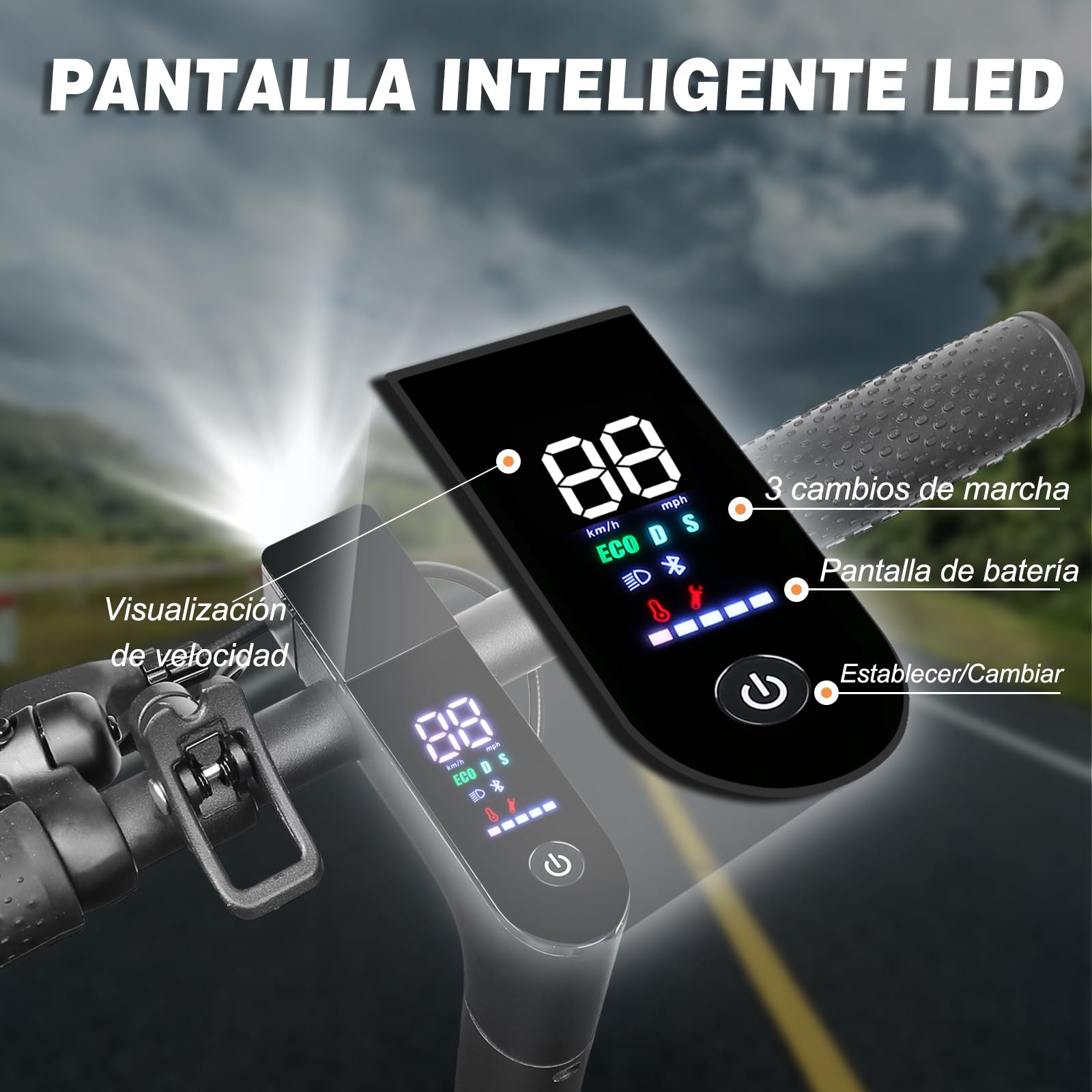 Trottinette électrique Pliable Adulte, Vitesse maximale de 25 km/h, autonomie de 30 km, Double système de freinage Batterie 36V 7.8Ah-Orange Loisirs et divertissements,