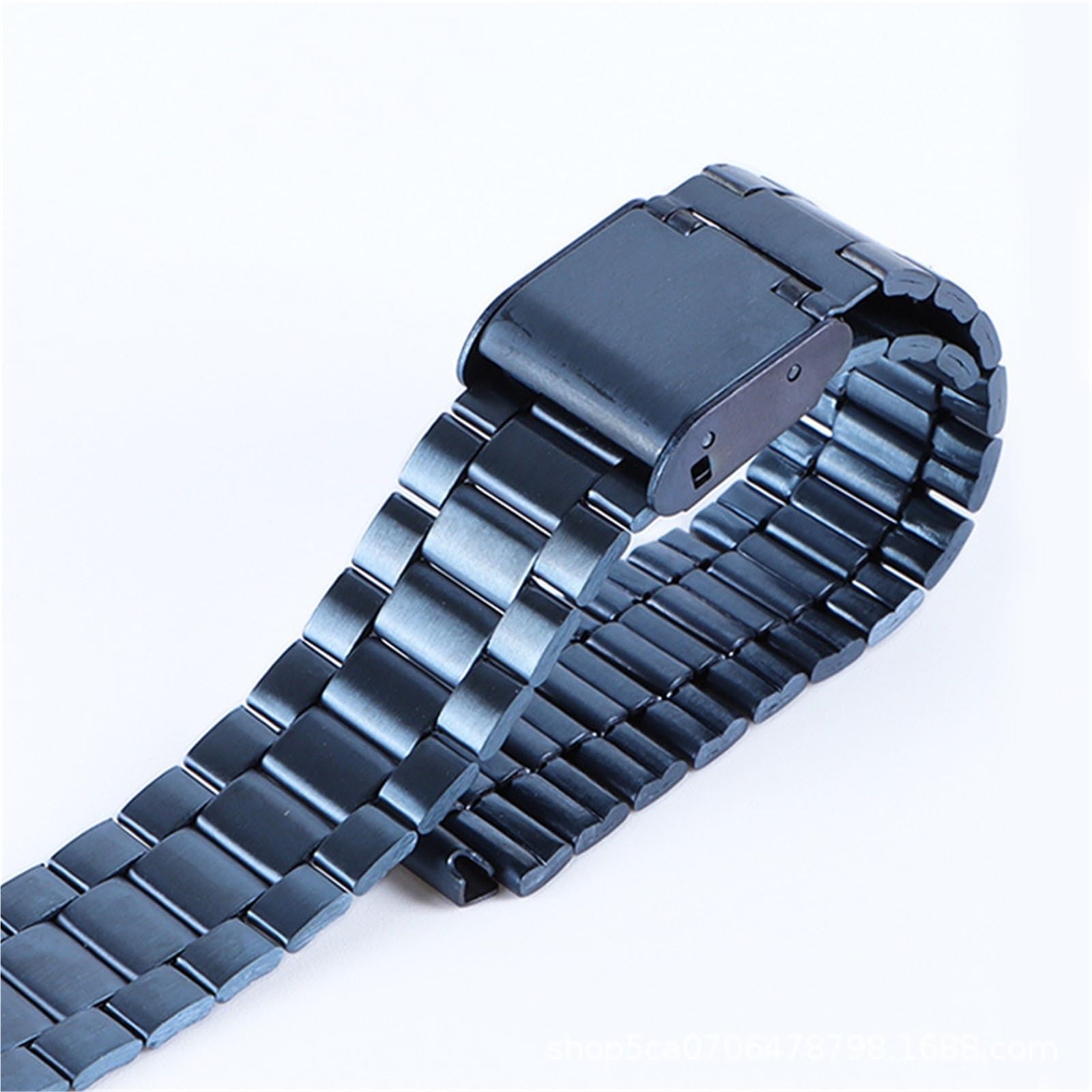 Schnellverschluss-Edelstahlarmband für Herren, Smartwatch, Metallarmband, 13 mm, 18 mm, Gold, 18 mm