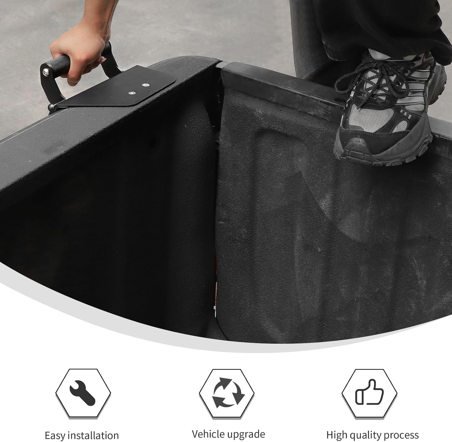 Linskip Heavy Duty Truck Bed Grab Handle Compatible with 2007 2008 2009 2010 2011 2012 2013 Chevy Silverado & GMC-Sierra 1500 2500HD 3500HD, Tailgate Handle Assist Support, Exterior Accessories(RT)